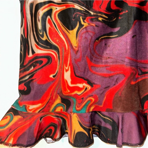 “Blend Ruffle Mini” Dress. Size Small (fits like an XS), Multicolored - Picture 3 of 4